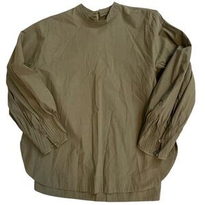 Intentionally Army Green Balloon Sleeve Blouse